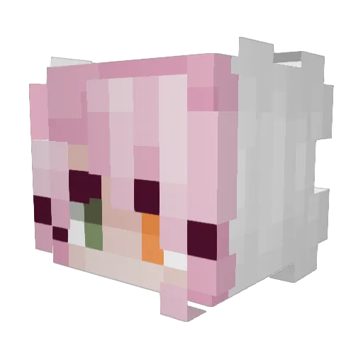 Orisqua Minecraft avatar head, 3D render