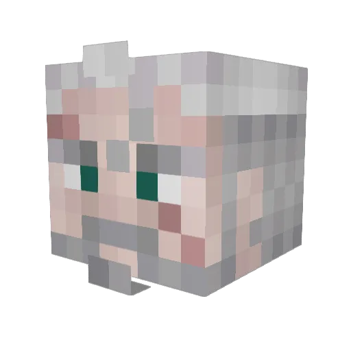 Orithe Minecraft avatar head, 3D render