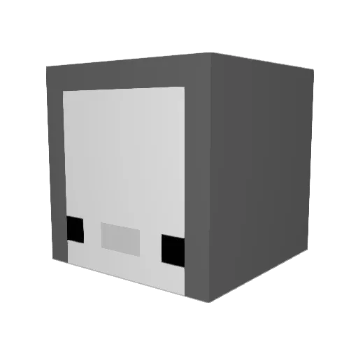 OrivsWLRD Minecraft avatar head, 3D render