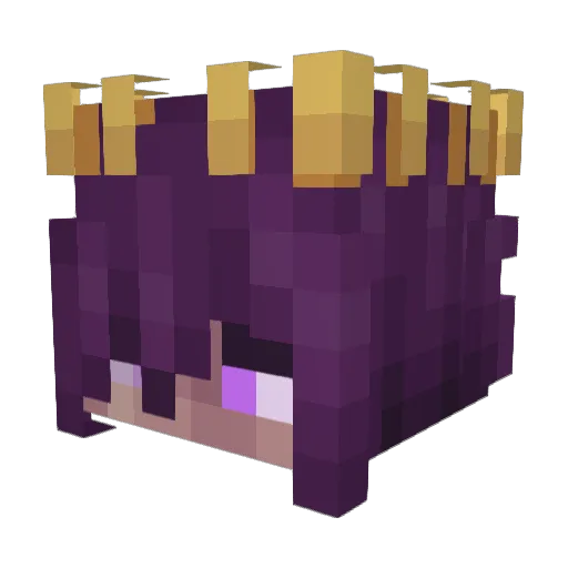 Orixal Minecraft avatar head, 3D render