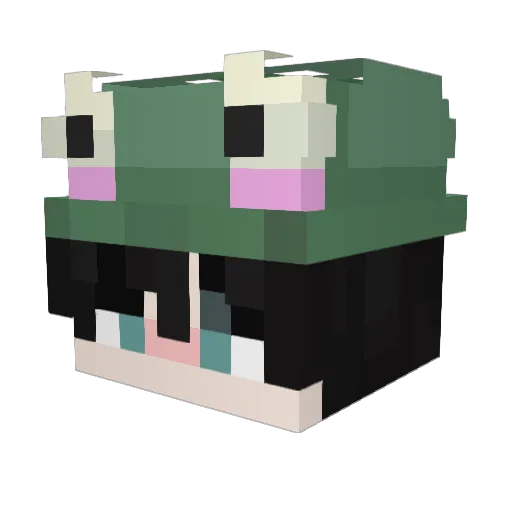 Orizashi Minecraft avatar head, 3D render