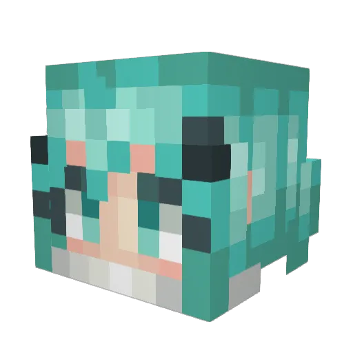 OrizuruCrunch Minecraft avatar head, 3D render
