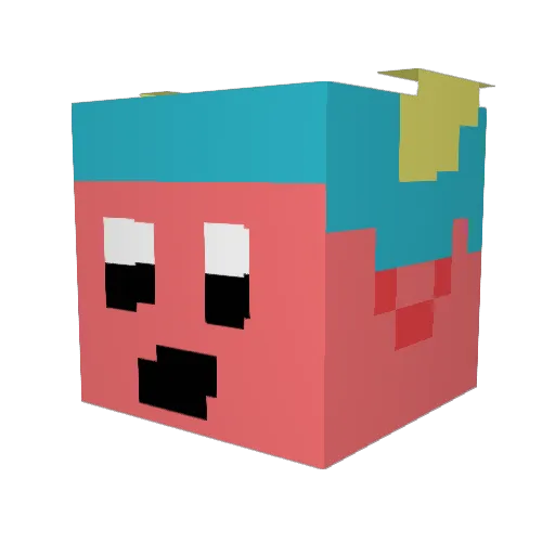 OrkanDoesBlonde Minecraft avatar head, 3D render
