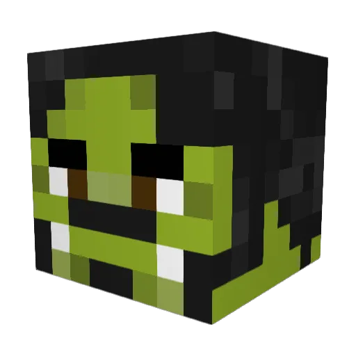 Orkottero Minecraft avatar head, 3D render