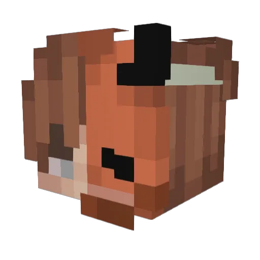 Orkqcles Minecraft avatar head, 3D render