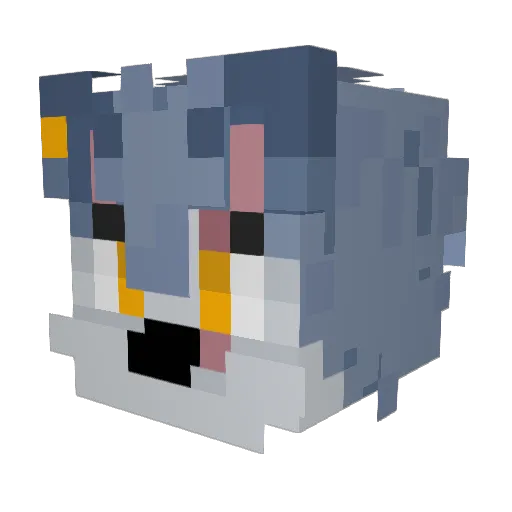 Orkrak Minecraft avatar head, 3D render