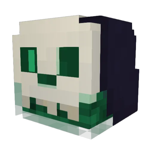 Orkuc Minecraft avatar head, 3D render
