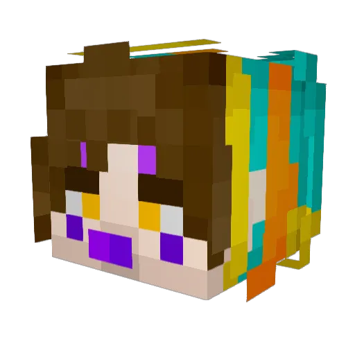 Orlentino Minecraft avatar head, 3D render