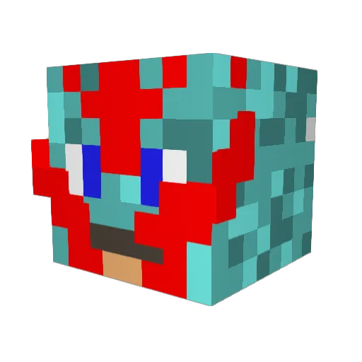 OrlyGamer Minecraft avatar head, 3D render
