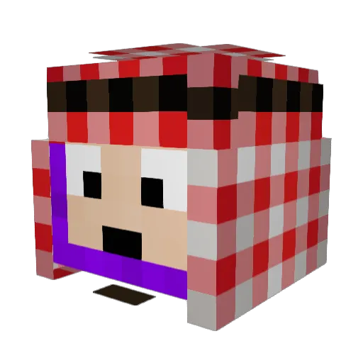 Orm1r Minecraft avatar head, 3D render
