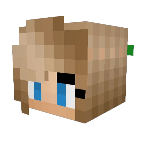 Ormalulu Minecraft avatar head, 3D render