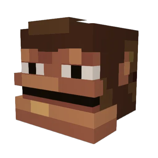 OrnMachine Minecraft avatar head, 3D render