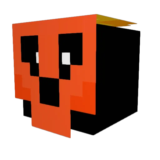 OrngeMemes Minecraft avatar head, 3D render