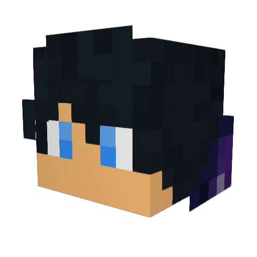 OrnielV Minecraft avatar head, 3D render