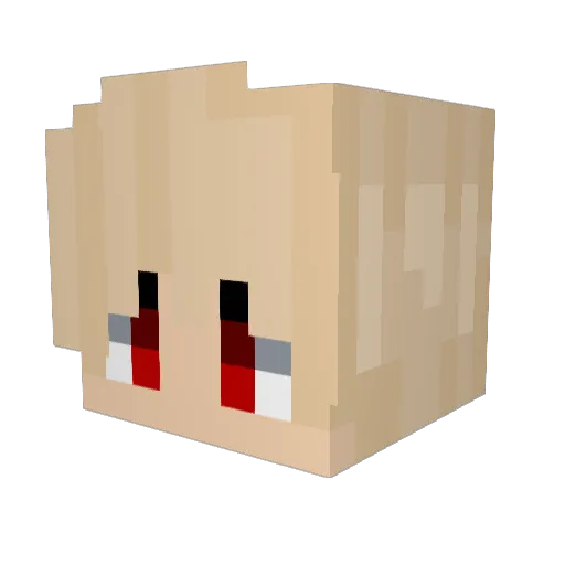 OrnithopterCat Minecraft avatar head, 3D render