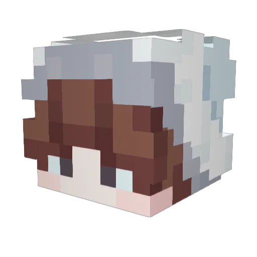 OrnnMaster Minecraft avatar head, 3D render