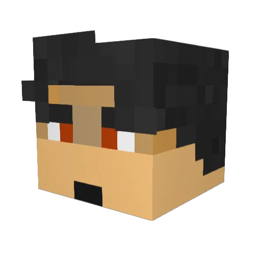 Ornuch Minecraft avatar head, 3D render