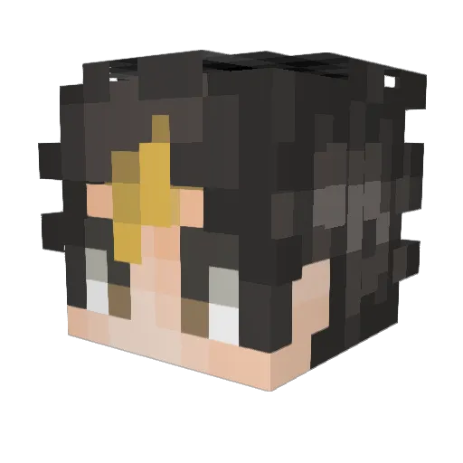 Orochimarouux Minecraft avatar head, 3D render