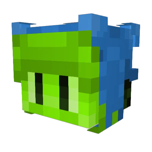 Orokkevalosag Minecraft avatar head, 3D render