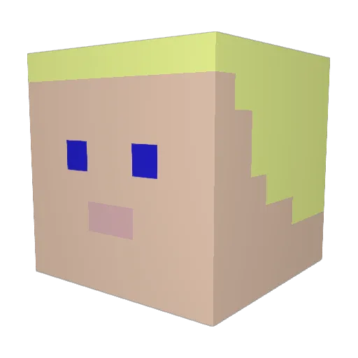 Orono17 Minecraft avatar head, 3D render