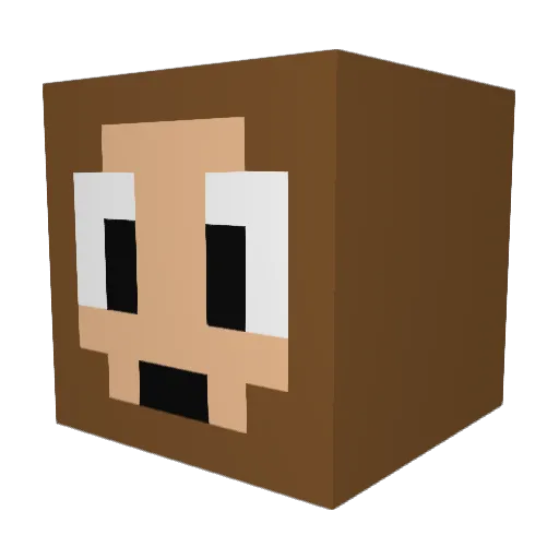 Oroperion Minecraft avatar head, 3D render