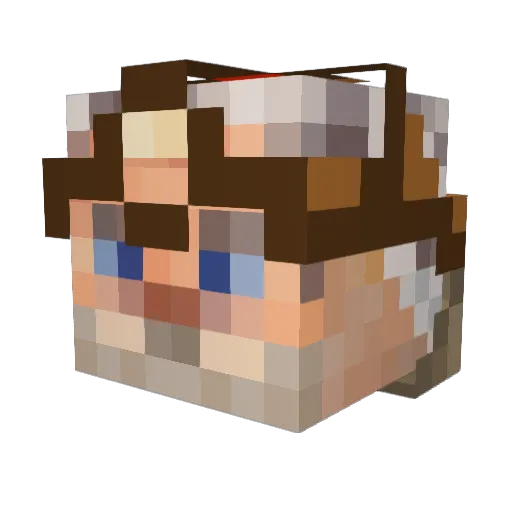 Oros_hart Minecraft avatar head, 3D render