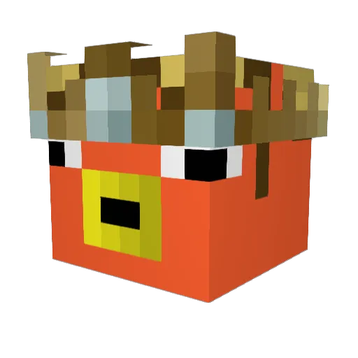 Oroshi_ Minecraft avatar head, 3D render