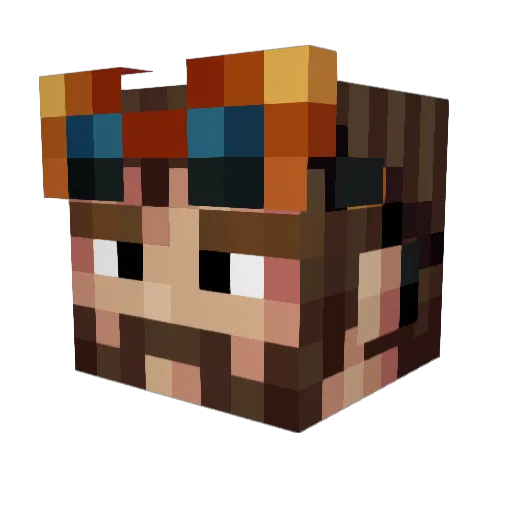 Orosx Minecraft avatar head, 3D render