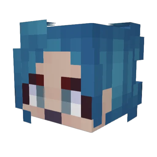 Orothi Minecraft avatar head, 3D render