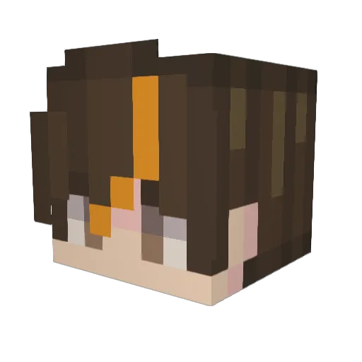 Orotin Minecraft avatar head, 3D render