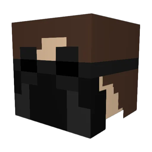OrphanFood Minecraft avatar head, 3D render