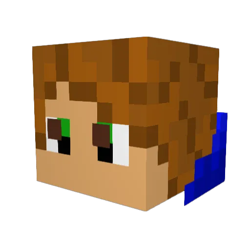 OrphanSkate Minecraft avatar head, 3D render