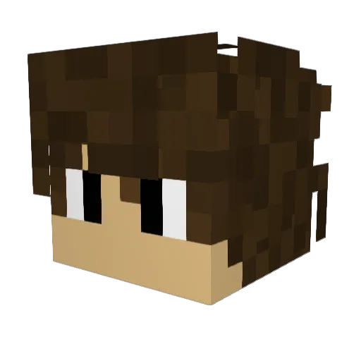 OrpheusNine Minecraft avatar head, 3D render