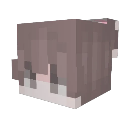 OrphicDove Minecraft avatar head, 3D render