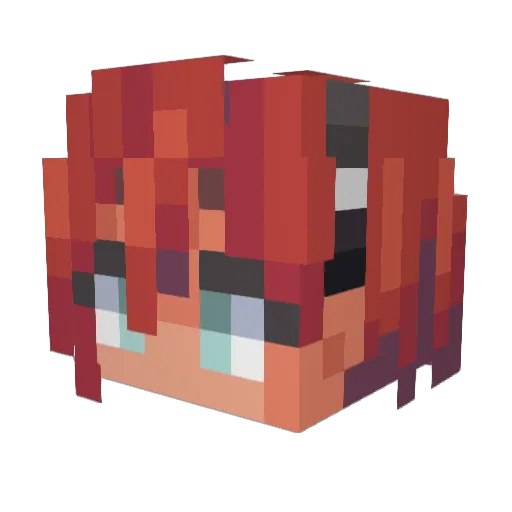Orre40 Minecraft avatar head, 3D render