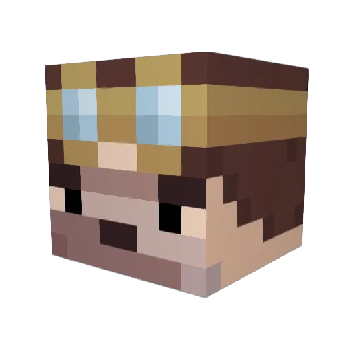 OrreosT Minecraft avatar head, 3D render