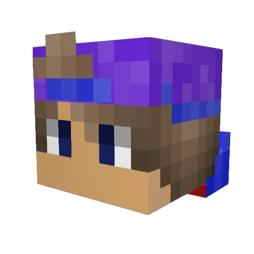 Orrick_ Minecraft avatar head, 3D render