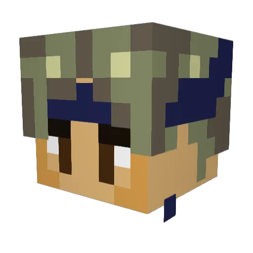 Orsara Minecraft avatar head, 3D render