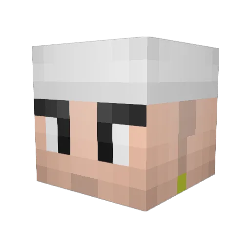 Orsilamu Minecraft avatar head, 3D render