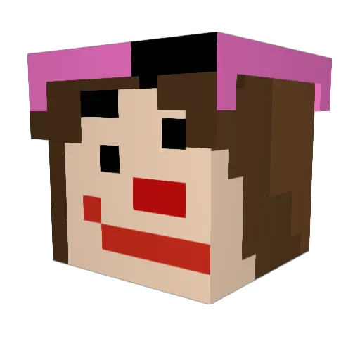 Orstia Minecraft avatar head, 3D render