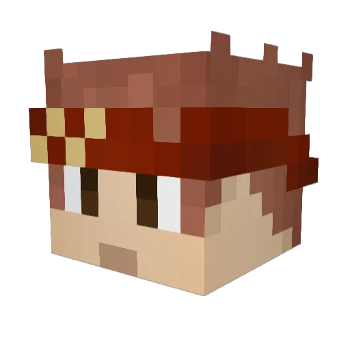 Ortas Minecraft avatar head, 3D render