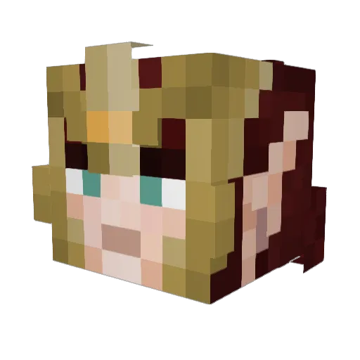 Orthellion Minecraft avatar head, 3D render