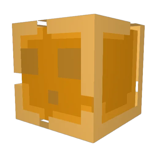 OrthoBrick Minecraft avatar head, 3D render