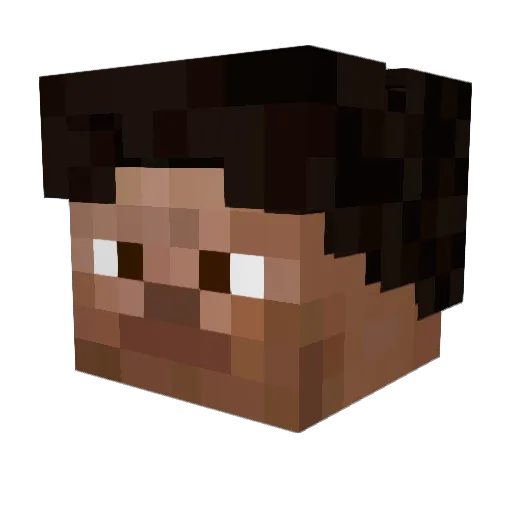 Oruam7 Minecraft avatar head, 3D render