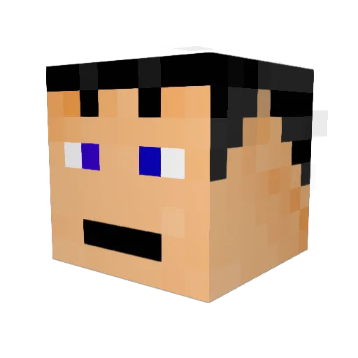 Orubus Minecraft avatar head, 3D render