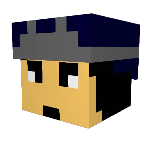 Orurei Minecraft avatar head, 3D render
