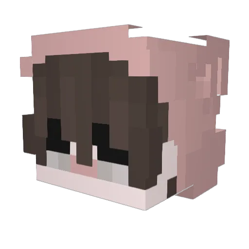 Orutezu Minecraft avatar head, 3D render