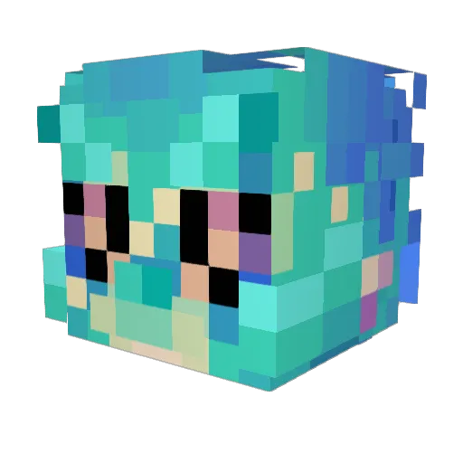 Oryannn Minecraft avatar head, 3D render