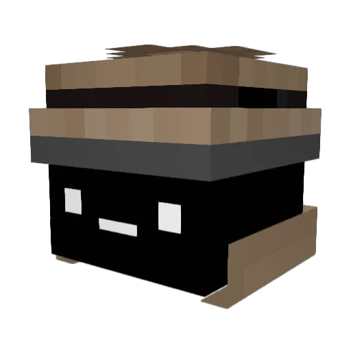 Oryiii Minecraft avatar head, 3D render