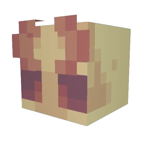 OrynAnimations Minecraft avatar head, 3D render